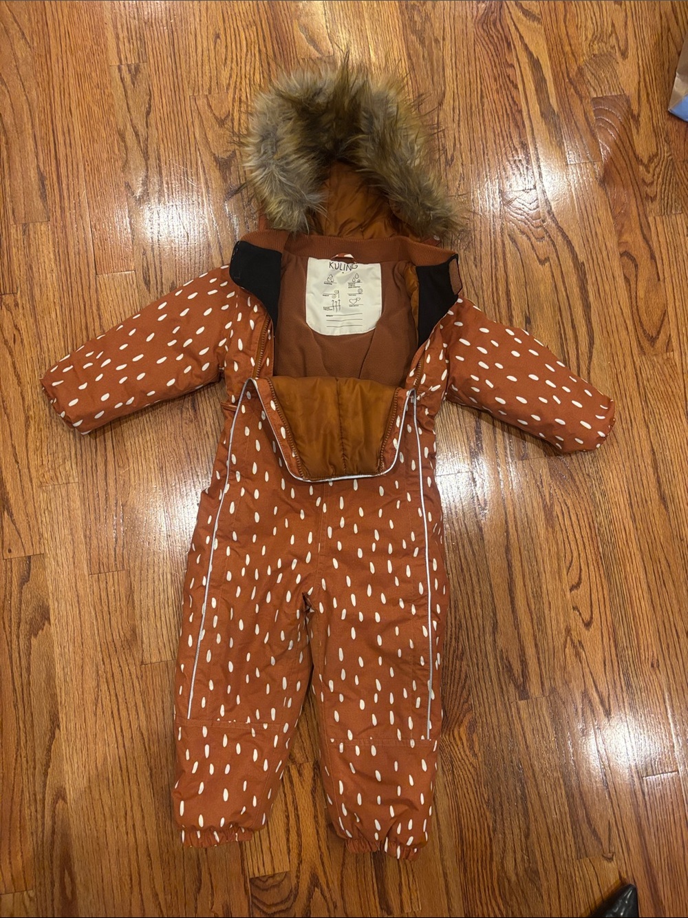 Kuling Insulated Waterproof Winter Snowsuit with Faux Fur Hood